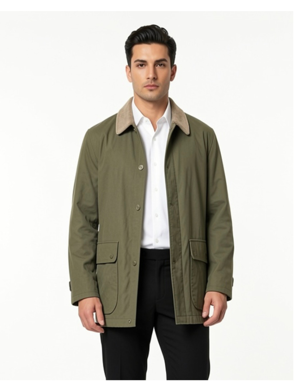Vintage Wolverine Barn Coat Olive Green Field Jacket Corduroy Mens Large